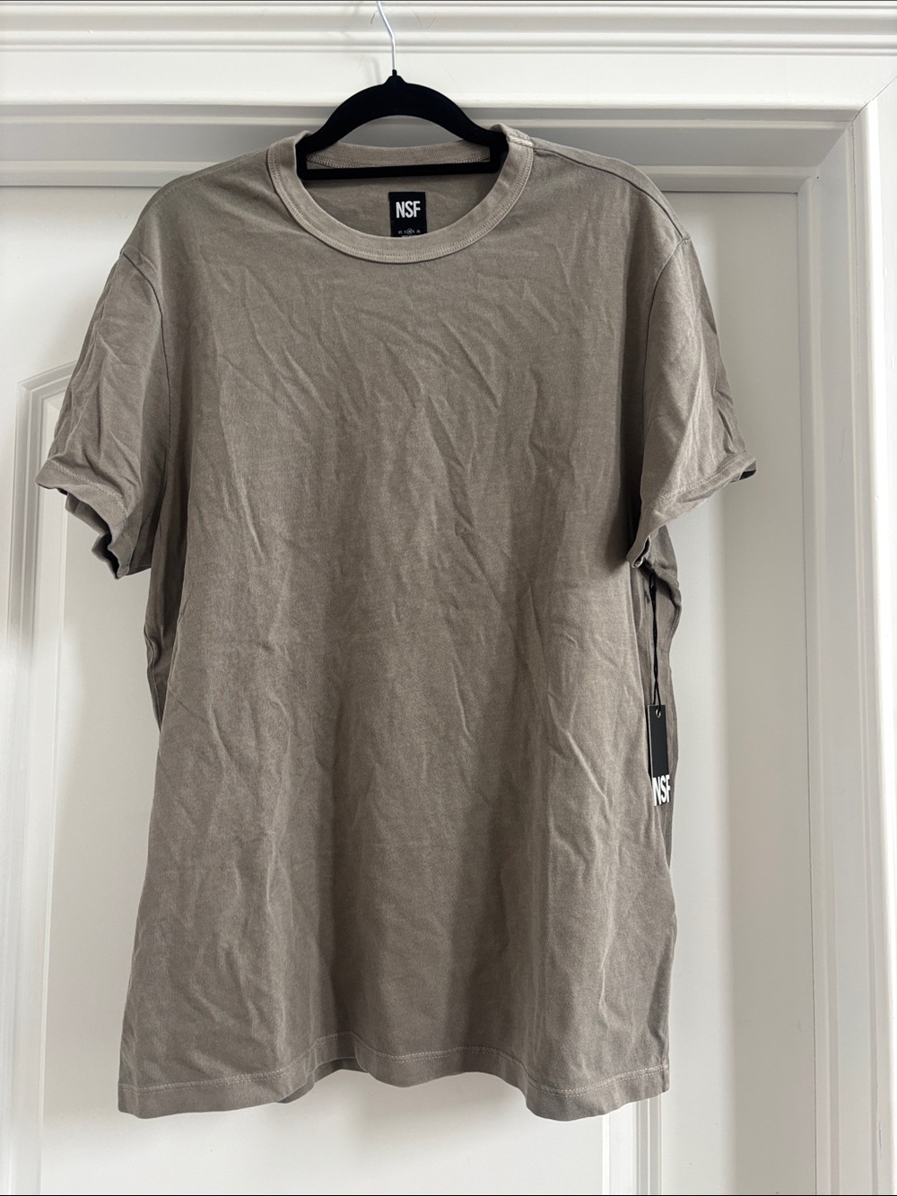 NSF Men's Short-Sleeve Crew T-Shirt in Taupe Gray NWT